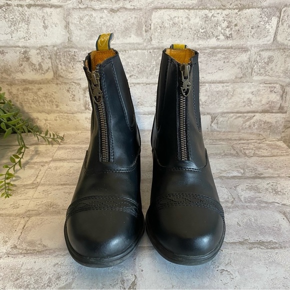 Moretta Rosetta Paddock Boots Black Leather Horseback Riding Womens size 4 - Picture 2 of 10